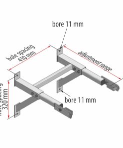 Wandkonsole verstellbar 500-650mm