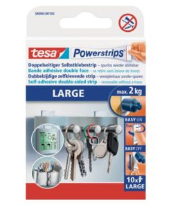 Powerstrips® Large – ablösbar, Tragfähigkeit 2 kg, weiß, 10 Stück