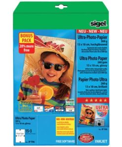 Inkjet Fotopapier Ultra – 13×18 cm, hochglänzend, 260 g/qm, 18 Blatt