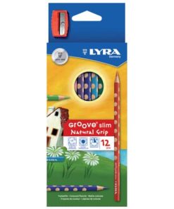 Farbstifte Groove Slim – Ø 3,3 mm, 12 Farben + Anspitzer, Kartonetui