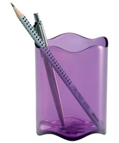 Stifteköcher TREND – 80 x 102 mm, transparent lila