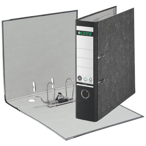 1080 Ordner Pappe A4 Wolkenmarmor, 80 mm, schwarz