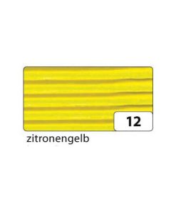 Bastelwellpappe – 50 x 70 cm, zitronengelb
