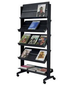 Mobiler Prospektständer UNO, schwarz