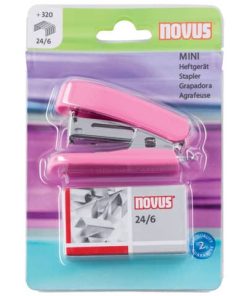 Minihefter + Klammern – 12 Blatt, pink