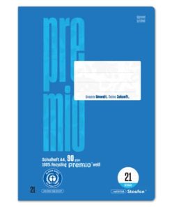 Heft – LIN21, A4, 16 Blatt, 90 g/qm, 9 mm liniert