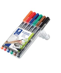 Feinschreiber Universalstift Lumocolor® – permanent, F, 6 Farben