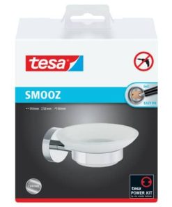 Ablagekorb Seife – Metall chrom/Glas satiniert