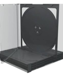 CD-Leerhülle für 2 Discs, 10.4mm, schwarzes Tray, 5er Pack