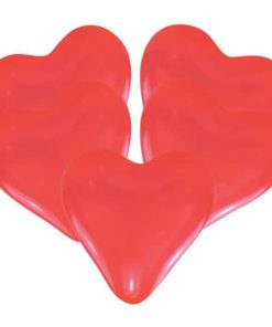 Luftballon Herz mittel – Ø 30 cm, rot, 5 Stück