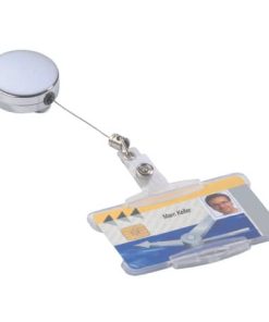 Ausweiskartenhalter Jojo Chrome, Ø 40 mm, Länge: 80 cm, metallic silber, 10 Stück