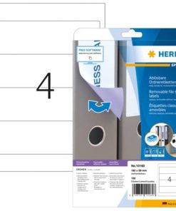 10160 Ordneretiketten A4 weiß 192×59 mm Movables/ablösbar, 100 Stück