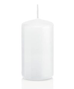 Stumpenkerze – 120 x 60 mm,  weiß