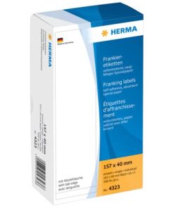 4323 Frankier-Etiketten – einzeln mit Abziehlasche, 157×40 mm, 500 Stück
