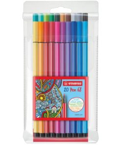 Premium-Filzstift – Pen 68 – 20er Pack – mit 20 verschiedenen Farben