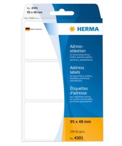 4301 Adress-Etiketten – 95 x 48 mm, selbstklebend, 250 Stück