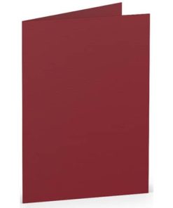 Briefkarte Paperado – A7, 220 g/qm, doppelt, hoch, rosso gerippt