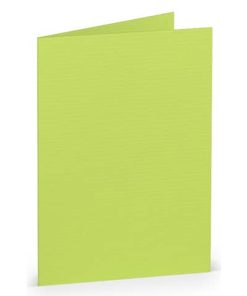 Briefkarte Paperado – A7, 220 g/qm, doppelt, hoch, maigrün gerippt