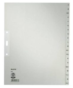 1201 Register – A – Z, Papier, A4 Überbreite, 20 Blatt, grau