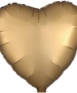 Folienballon Herz gold – Ø 43 cm