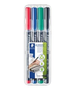 Feinschreiber Universalstift Lumocolor® – permanent, S, 4 Farben