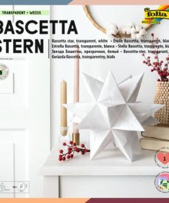 Bascetta Stern – weiß, transparent, Ø 30 cm