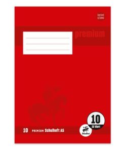 Heft PREMIUM LIN 10 – A5, 32 Blatt, 90 g/qm, kariert mit Rand