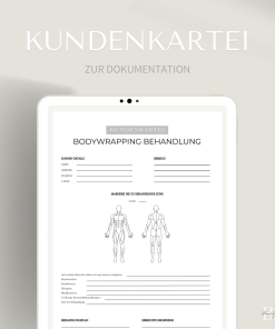 Kundenkartei für die Bodywrapping Behandlung