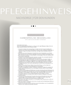 Pflegehinweis für die Carbonpeeling Behandlung