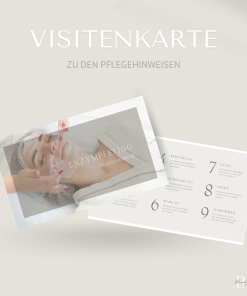 Visitenkarten-Pflegehinweis für Enzympeeling