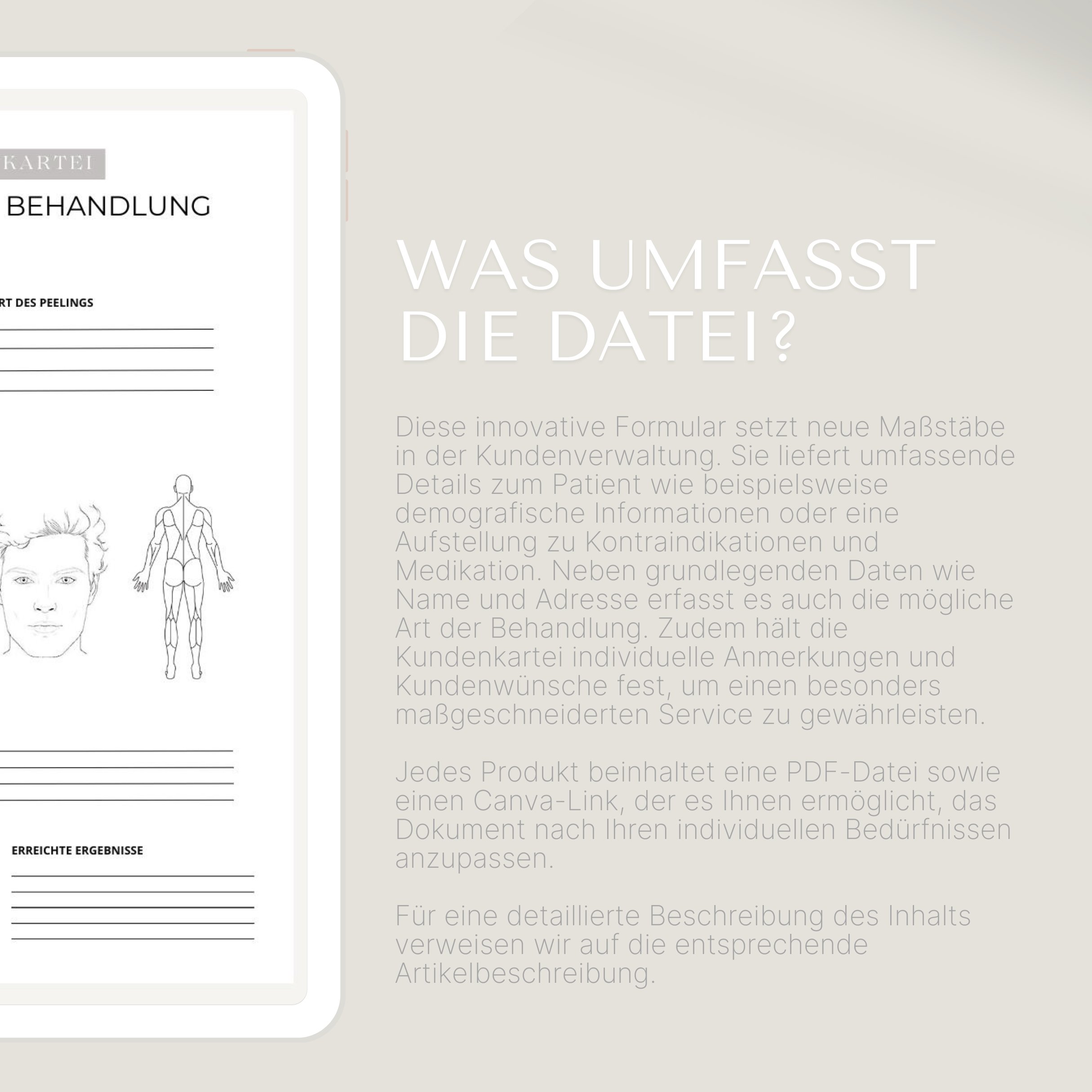 Kundenkartei für die Tattooentfernung Behandlung – Bild 2