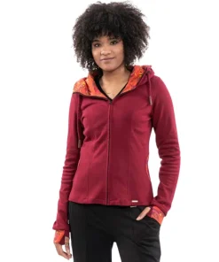 Jacke „Jessy“ wine, Bio GOTS Interlock