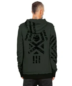 Kapuzenjacke „Logotex“ – Oliv