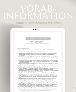 Vorabinformationen für die Nageldesign Behandlung