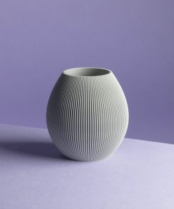 Vase rund Grau M dennismaass.