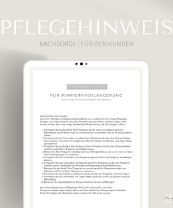 Pflegehinweis für die Wimpernverlängerung