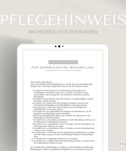 Pflegehinweis für die Zahnbleaching Behandlung