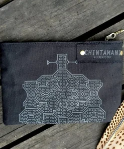 Canvas Zipp-Beutel/Clutch Shipibo Chintamani Alchemistry