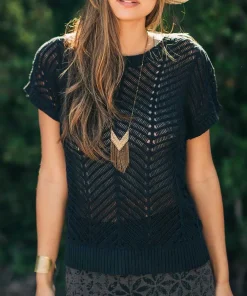 Pollunder „Cumbia Tee“ Black, Hanf