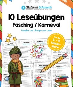 10 Leseübungen zum Fasching / Karneval (Lesen & Verstehen) [Digital]