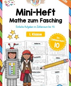 Mini-Heft: Mathe zum Fasching/Karneval (Zahlenraum 10) [Digital]