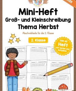 Mini-Heft: 10 Abschreibtexte zur Groß- und Kleinschreibung Thema Herbst [Digital]