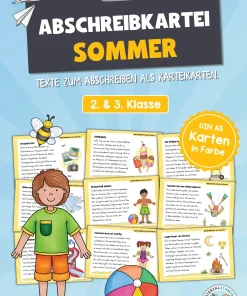 Abschreibkartei: Thema Sommer (12 Karten) [Digital]