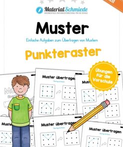 Muster übertragen mit Punkteraster (5 Arbeitsblätter) [Digital]
