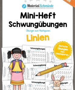 Mini-Heft Schwungübungen: Linien (12 Arbeitsblätter) [Digital]