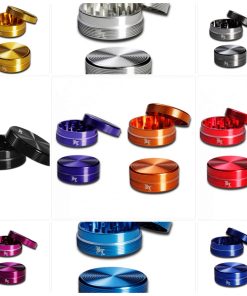 Black Leaf Riffel-Grinder 2-tlg. (50mm) in 10 versch. Farben